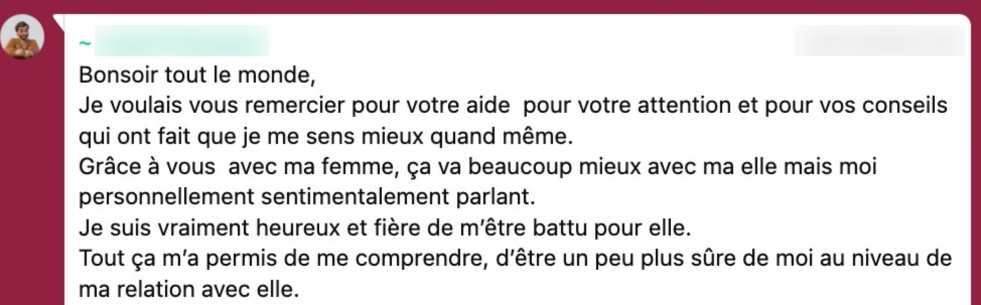 Témoignage client Lovup - couple renforcé